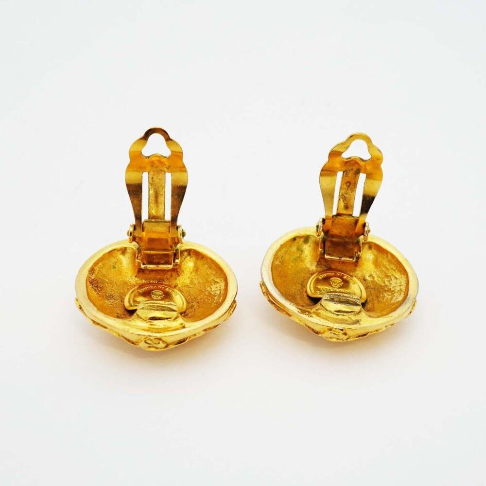 CHANEL Gold Logo Earrings - Picture 7 of 7